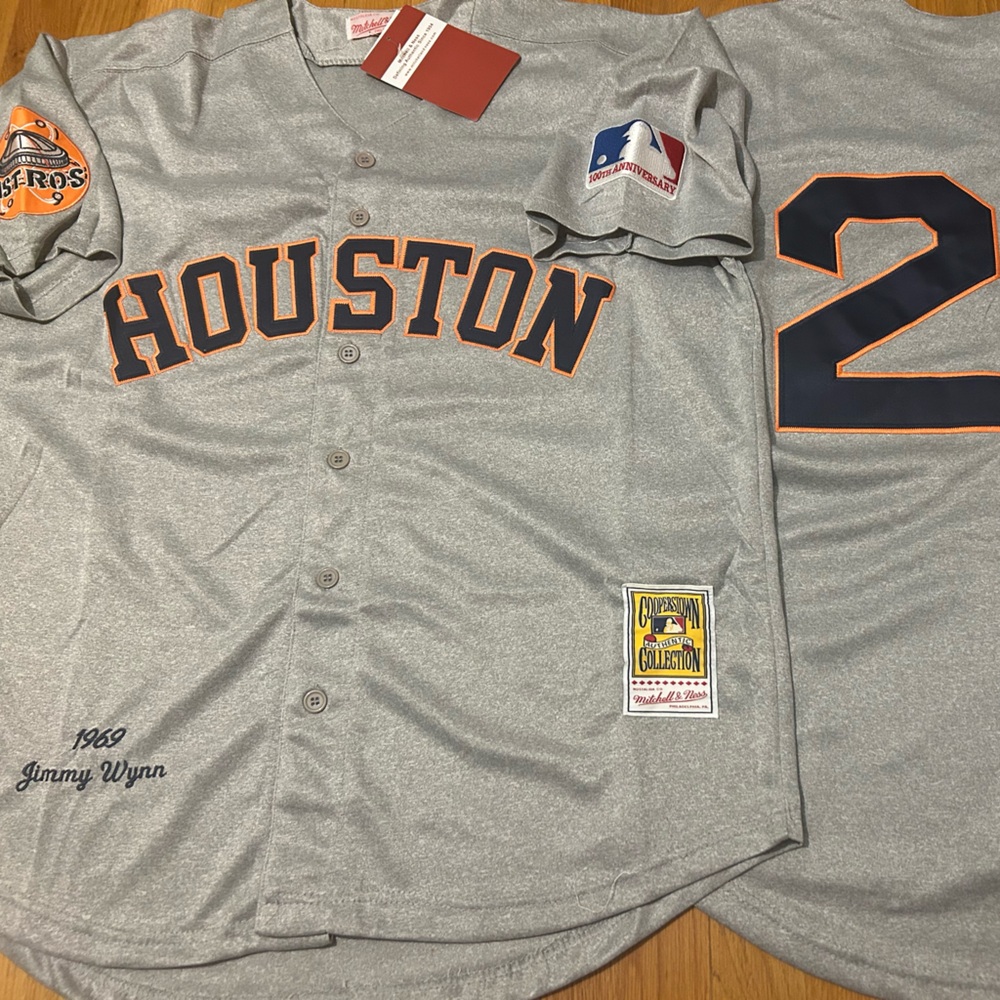 MITCHELL and NESS HOUSTON ASTROS JIMMY WYNN Men's JERSEY Sz M,L,XL,2X New w tags - Picture 9 of 9